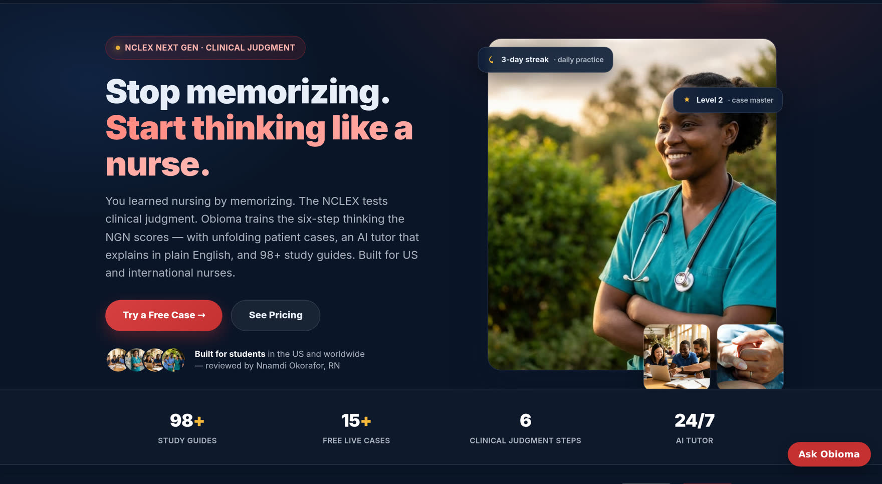 Obioma — Case Engine and clinical-judgment platform